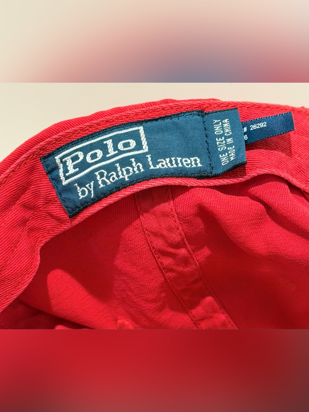 Polo Ralph Lauren Big Pony Red /Navy Baseball Cap Hat #3 Adjustable Unisex - Picture 8 of 8